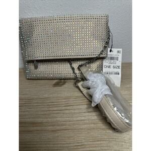 INC Averry Hotfix embellished women's tunnel small crossbody bag clutch $69 NWT
